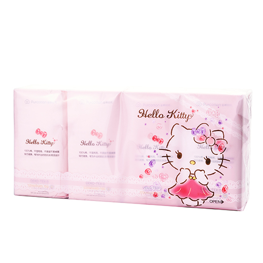 Hello Kitty手帕裝純棉柔巾
