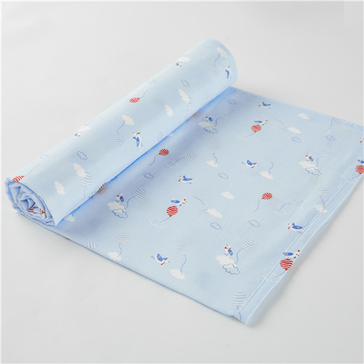 2020春夏嬰兒紗布浴巾 鴿子氣球/白底氣球