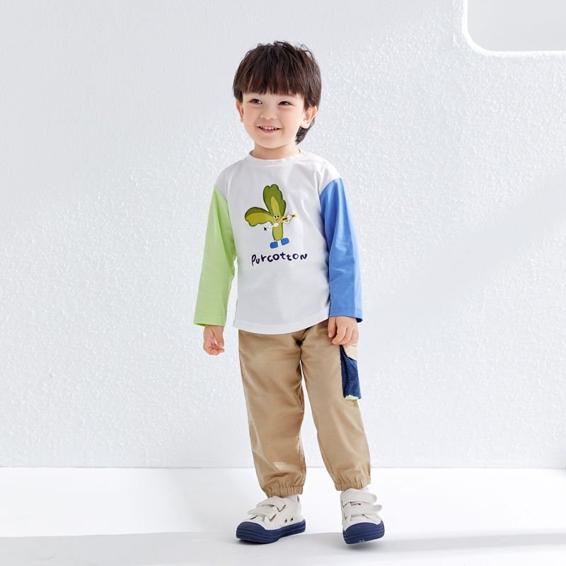 嬰幼童T恤 無熒光盡白
