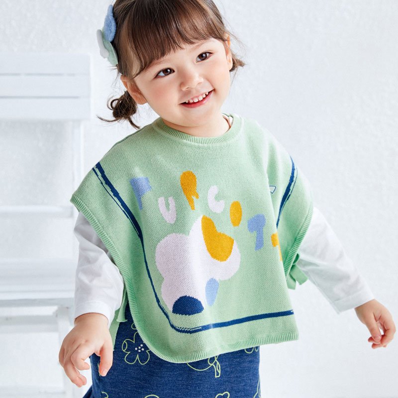 嬰幼童棉線背心 青枝綠
